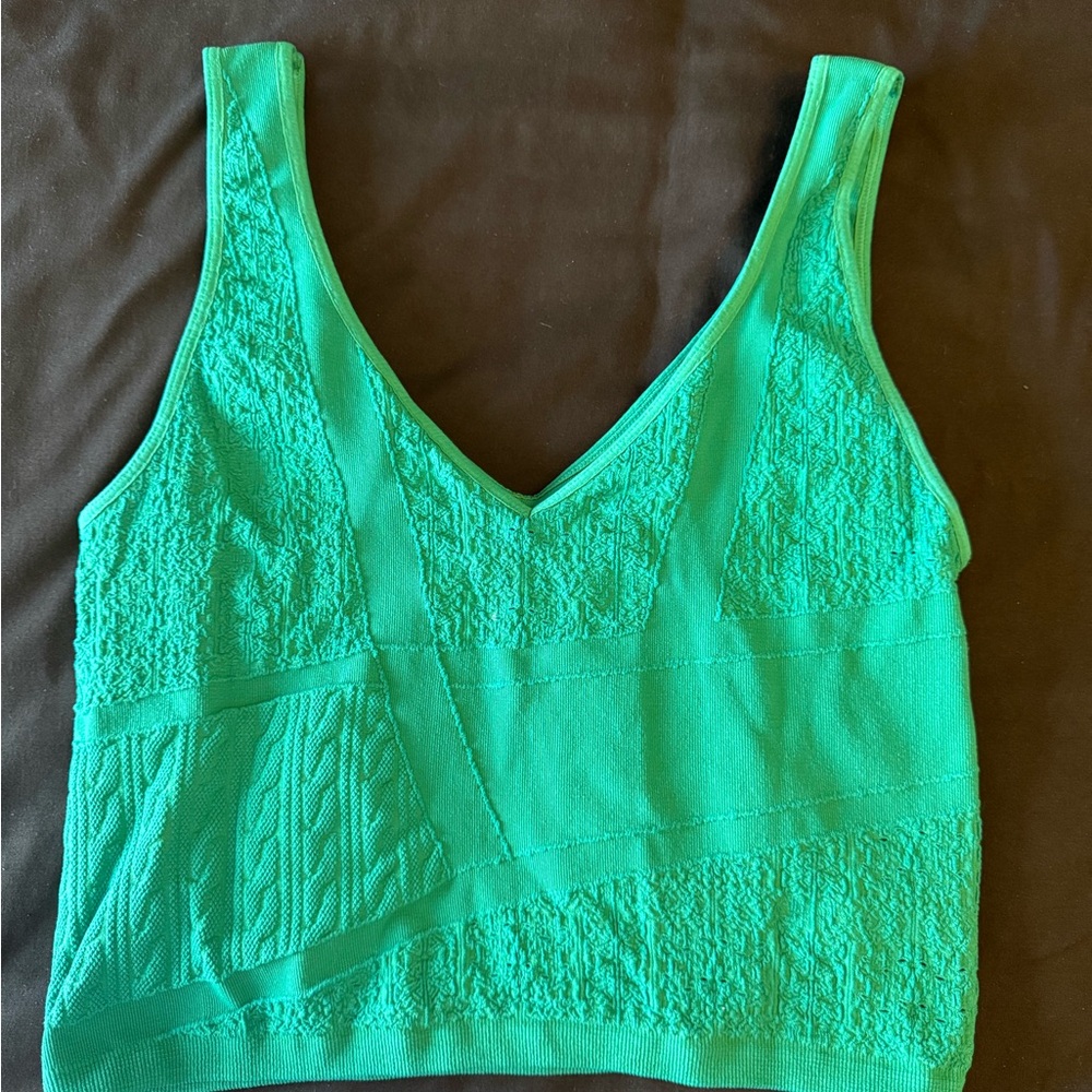 Gilded Intent Green Crop Top